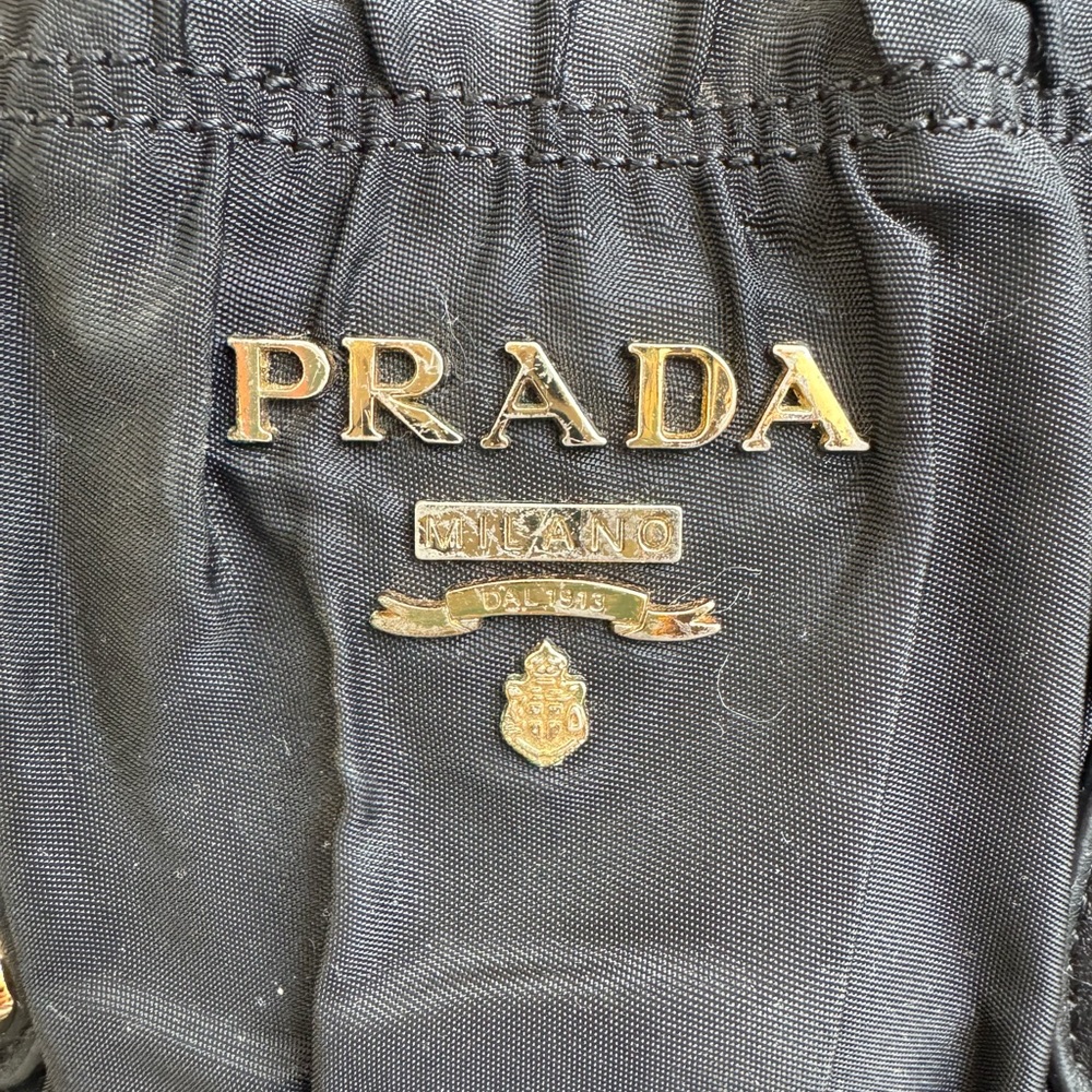 Prada Black Gathered Shoulder Bag - Picture 10 of 10